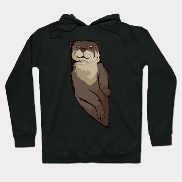 Sea Otter Looking From The Side Hoodie by TheTeeBee